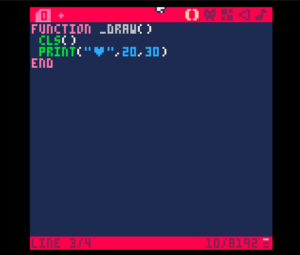 Pico-8 first code