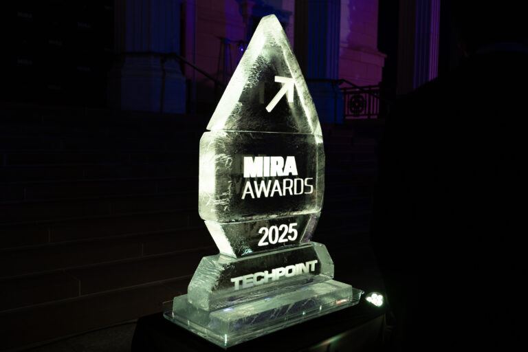 Mira Award trophy ice sculpture