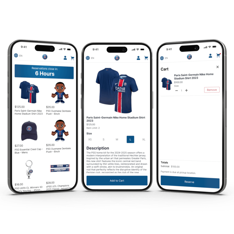 Lids mobile app screens