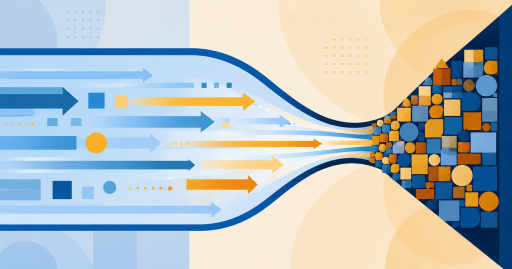 Flow to congestion: abstract throughput capture