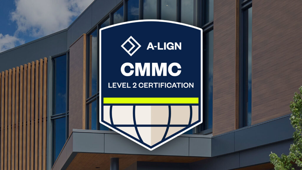 CMMC Level 2 Certification Badge in front of SEP headquarters in Westfield, IN.